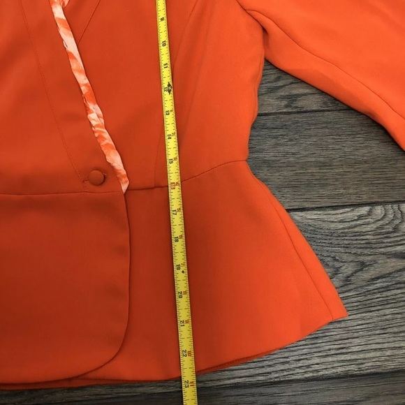 CAbi Jane Peplum Polyester Blazer Grenadine Size 4 - Picture 7 of 8